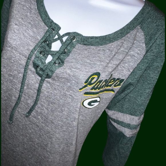 NFL Team Apparel Packers 3/4 Sleeve “GO PACK GO” T Shirt Size XL - Picture 1 of 5